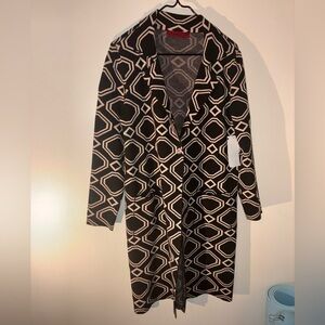 Love Scarlett Black & Cream Long Women’s Cardigan – Medium - NWT